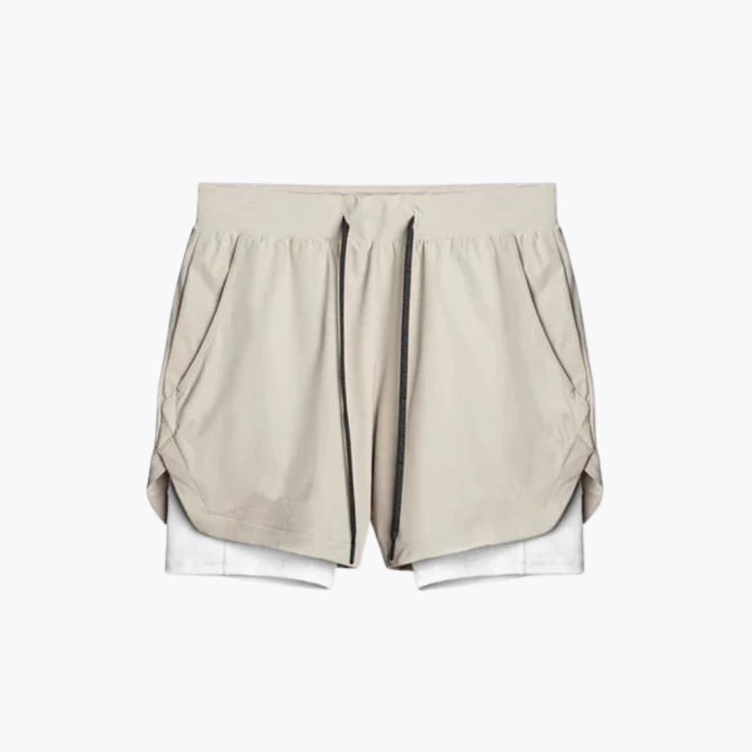 Herren Sportshorts mit Innenshorts und elastischem Bund