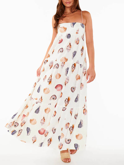 Jaselle – Stilvolles Maxikleid mit Muschel-Print
