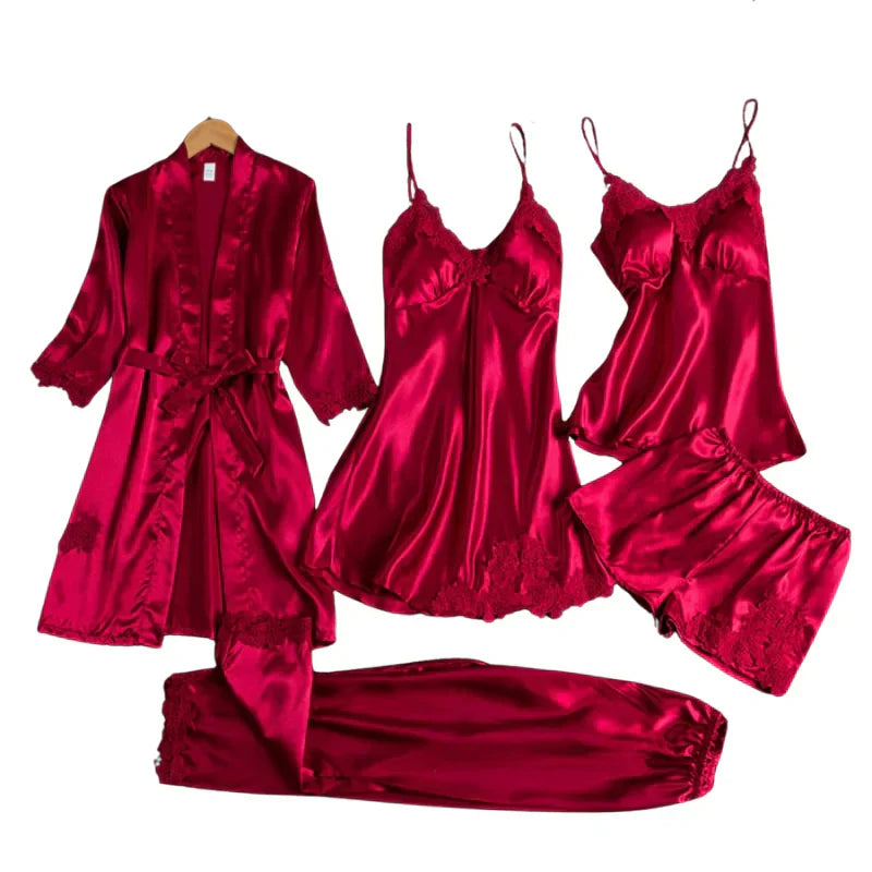 Audrey - 5 Teiliges Satin Set
