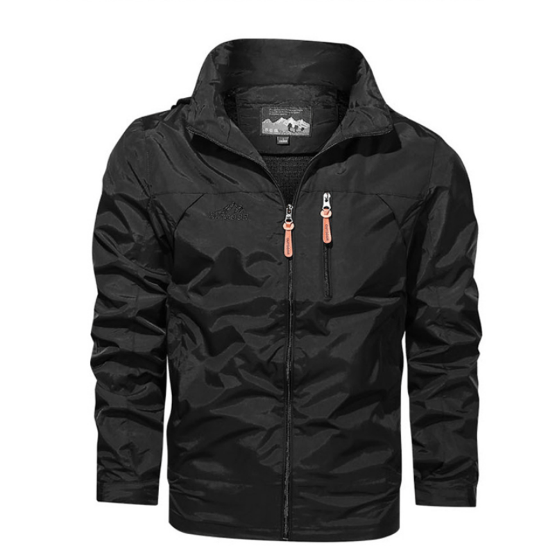 Regenjacke Herren Mit Stehkragen | Wasserabweisend Und Mit Reißverschluss