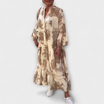 Nerina - Elegantes Maxikleid mit Blumenmuster