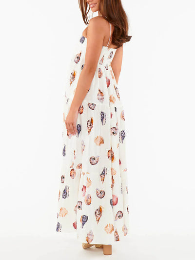 Jaselle – Stilvolles Maxikleid mit Muschel-Print
