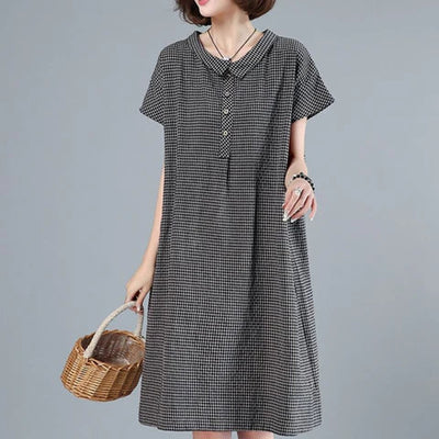 Vinessa – Hochwertiges Baumwoll-Leinen-Kleid