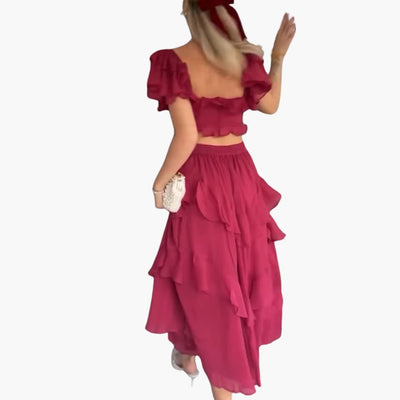 Rückenfreies Kleid - Für Damen mit Rüschenärmeln & Stil