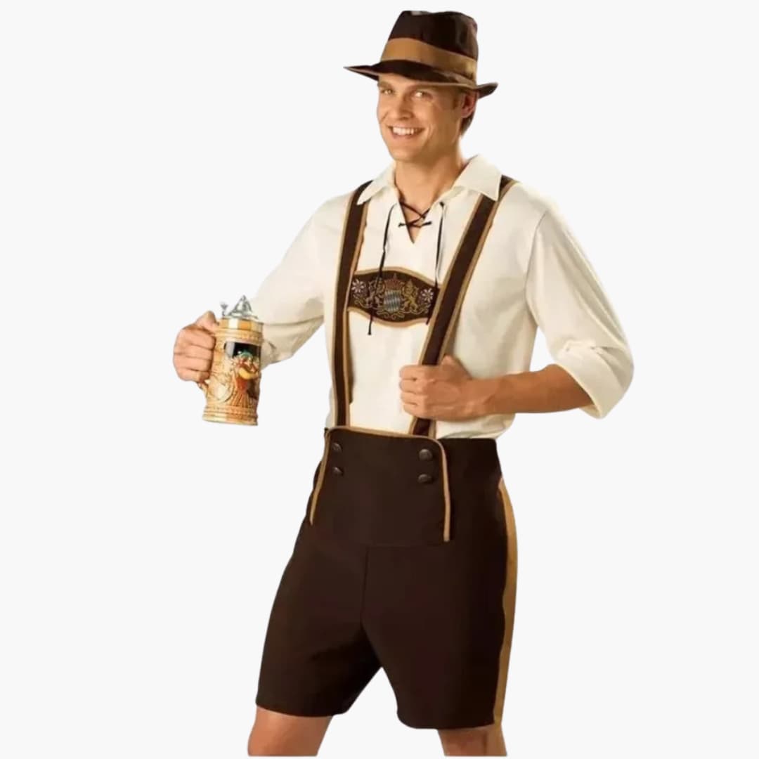 Besticktes Lederhosen Set für Herren - Oktoberfest 2025