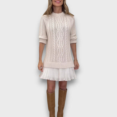 Valentina – Strickkleid mit Tüllsaum