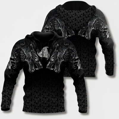 Udalrich | Kühner Wikinger-inspirierter Herren Kapuzenpullover
