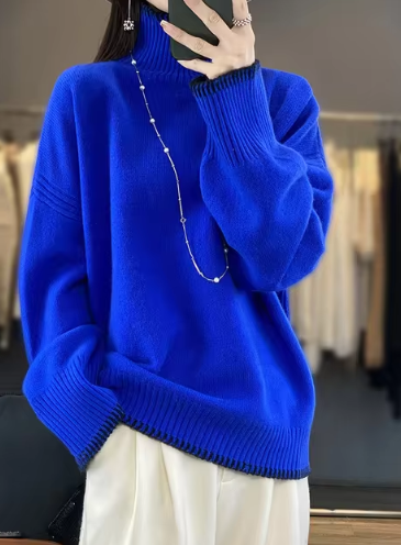 Nadine – rollkragenpullover, modisch, locker
