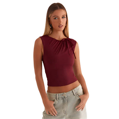 Suyana – Elegantes ärmelloses Top mit Knotendetail
