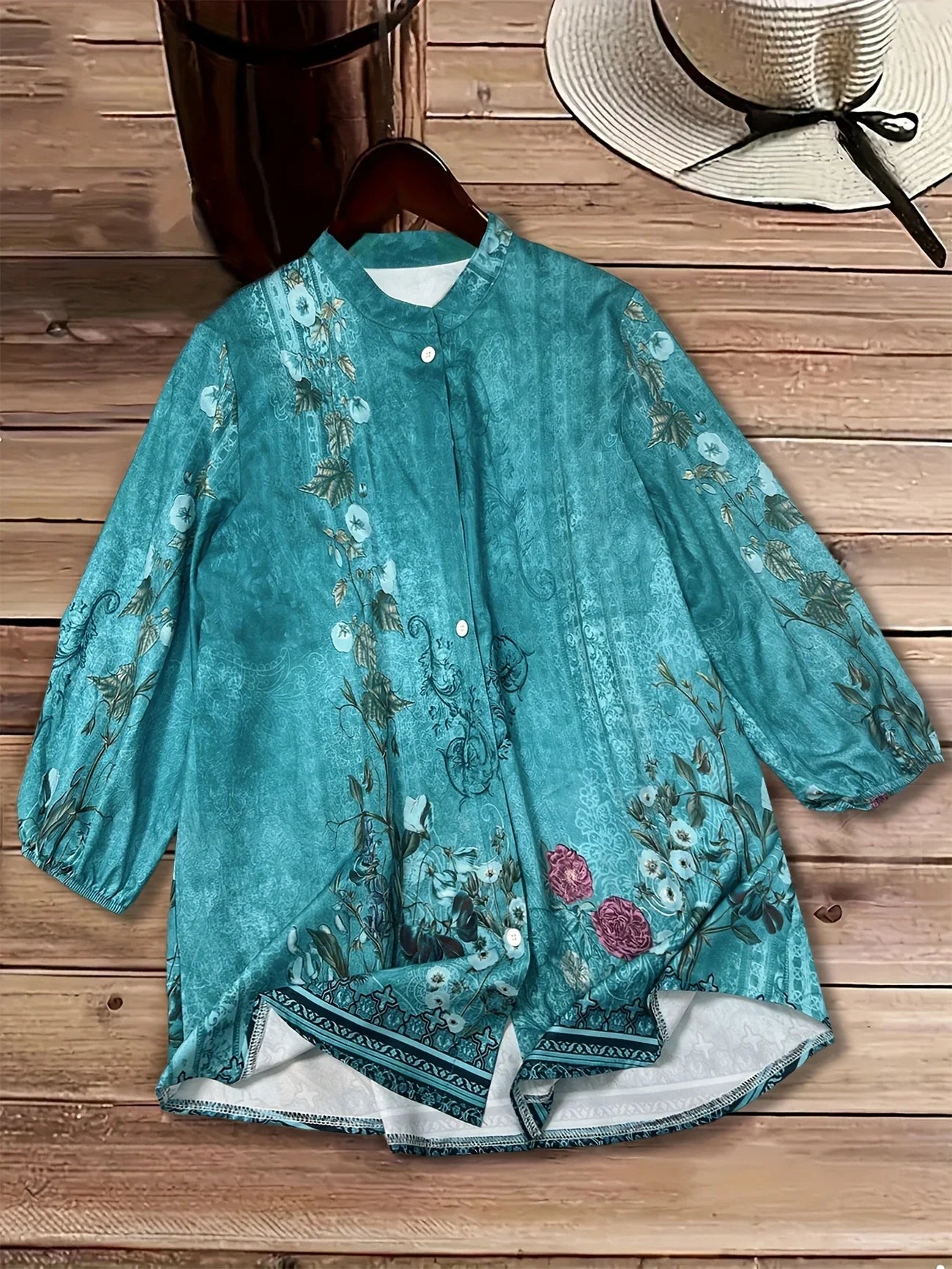 Lina – Ethnische Bluse mit Muster