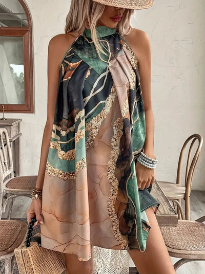 Dorhea – Künstlerisches Neckholder-Minikleid
