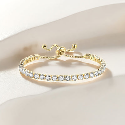 Crystal Embrace Klassisches verstellbares Tennisarmband für alle Anlässe