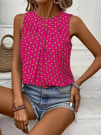 Magdalena - tanktop mit rundhalsausschnitt und aufdruck