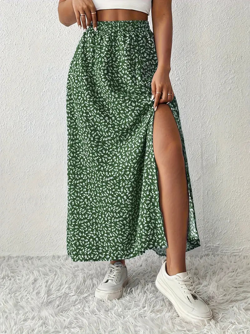 Aori – Elegante Maxiröcke mit hohem Bund und Blumenmuster