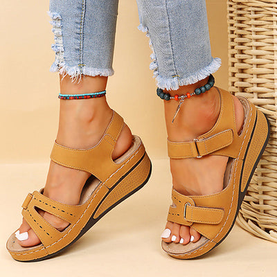 ABIGAIL™ | Sommerliche Plateausandalen mit Klettverschluss