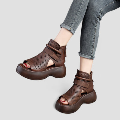 Eden | Vintage-Plateausandalen