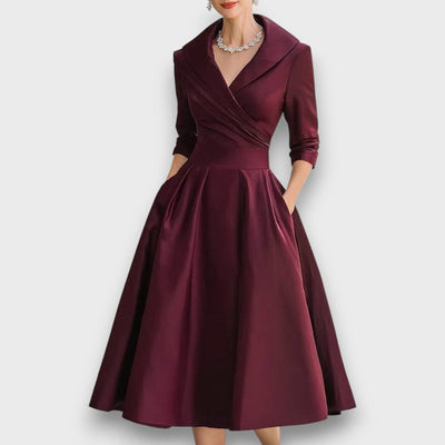Lina – Satiniertes Midikleid
