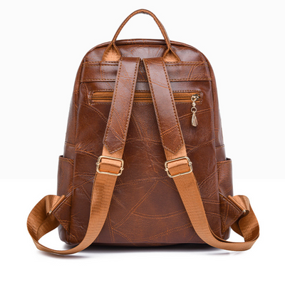 LEA™ | Lederrucksack mit Blattstruktur
