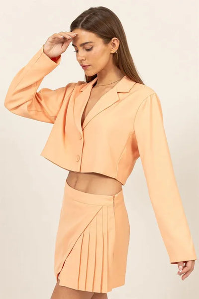 HYFVE Cropped Button-Down Blazer