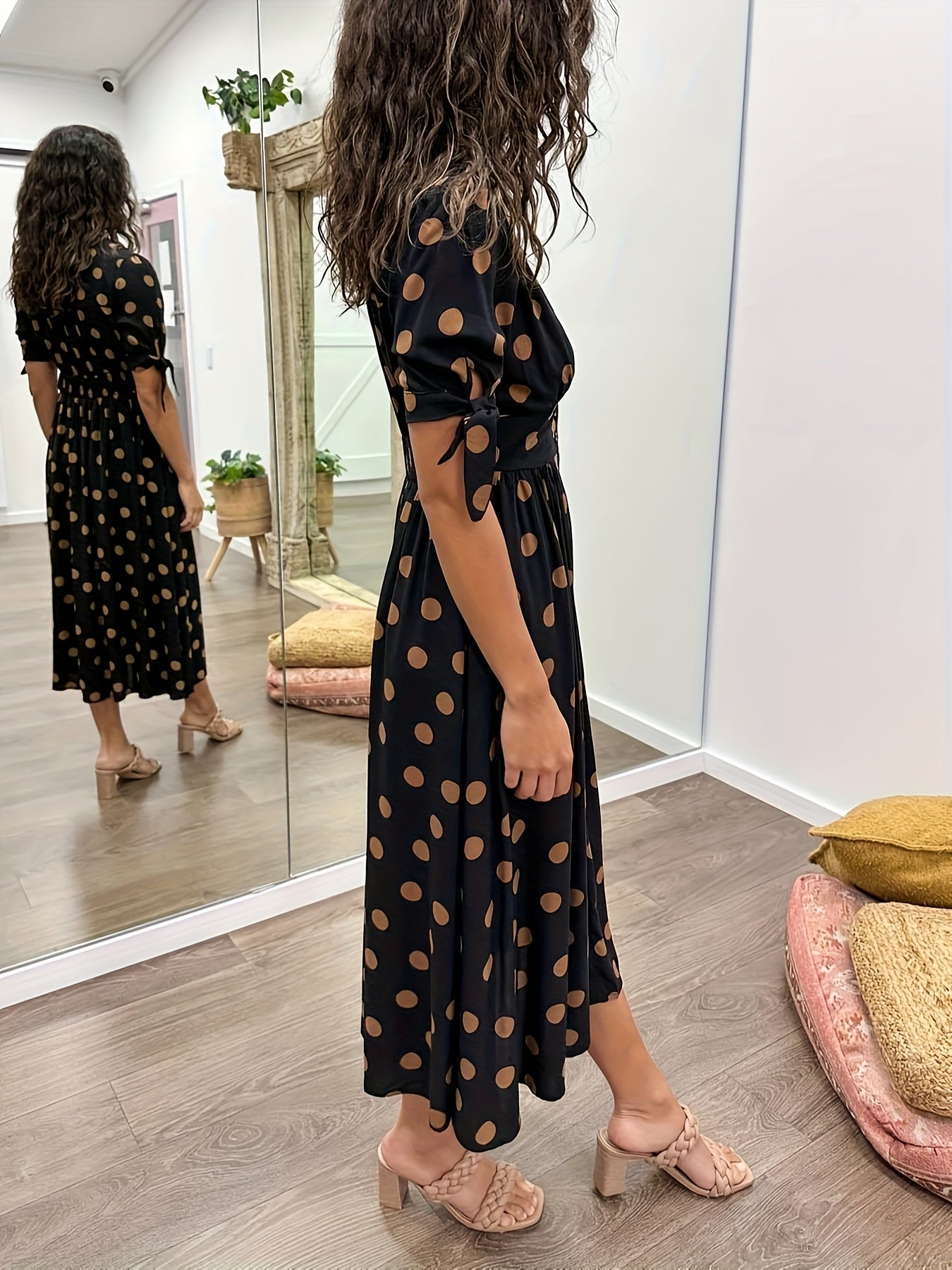 Martha | Retro-Polka-Dot Midi-Kleid