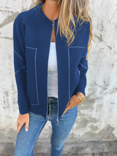 AVY LEICHTE JACKE MIT RUNDHALSAUSSCHNITT
