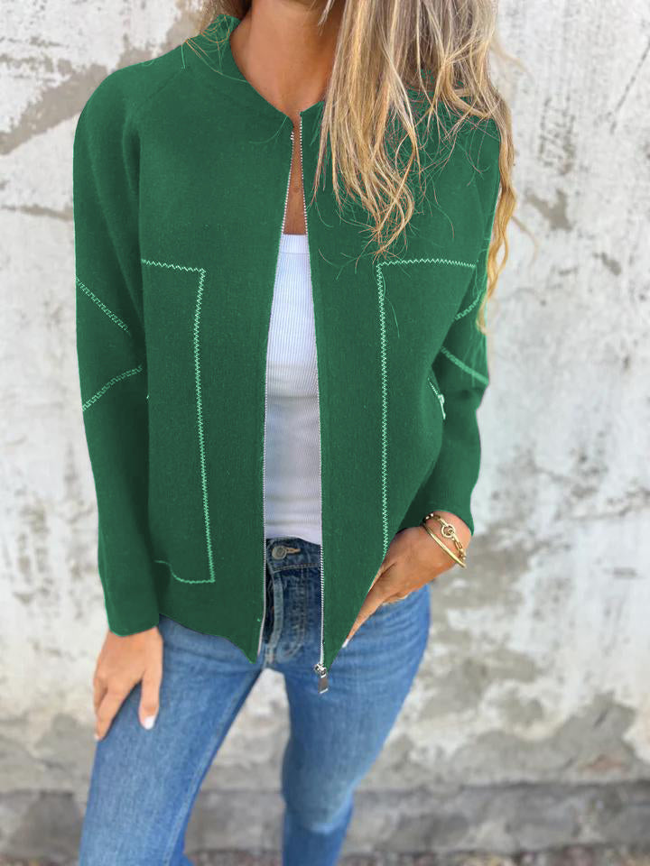 AVY LEICHTE JACKE MIT RUNDHALSAUSSCHNITT
