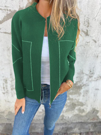 AVY LEICHTE JACKE MIT RUNDHALSAUSSCHNITT