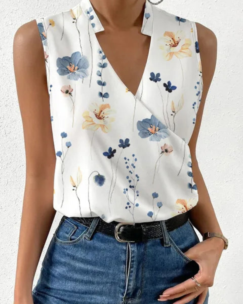 Damen Lässiges V-Ausschnitt Top | Sommer Tops Damen