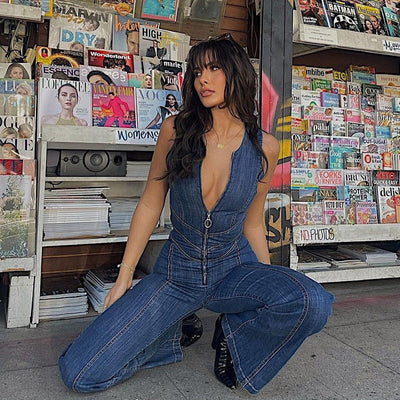 LIVORA™ -  JUMPSUIT ZEITLOSE DENIM-PERFEKTION