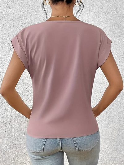 Garance – kurzarmhemd mit knopfdetail