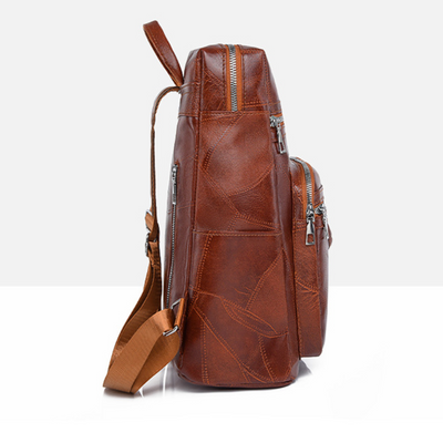 CLARA™ | Lederrucksack mit Blattstruktur