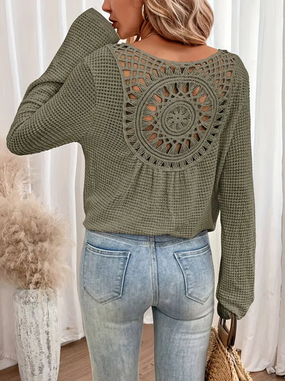 Monaya – Stilvolles Langarmshirt aus Waffelstrick