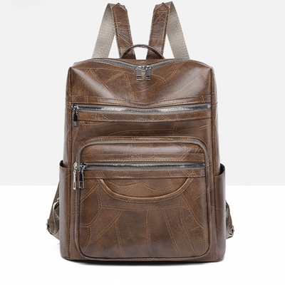 CLARA™ | Lederrucksack mit Blattstruktur