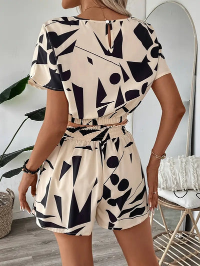 Evyline – Elegantes Set mit abstraktem Print