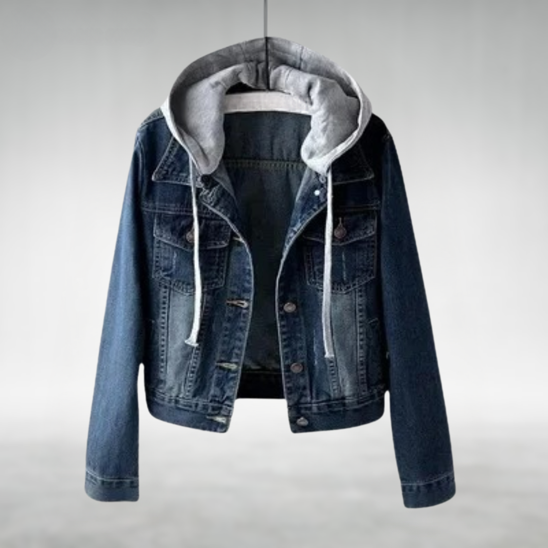 ZOE - KLASSISCHE JEANSJACKE MIT KAPUZE