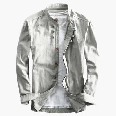 Stehkragen Hemd für Herren - Minimalistisch, Elegant & Casual