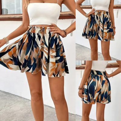 Bherta – Stilvolle, ausgestellte Shorts mit hoher Taille
