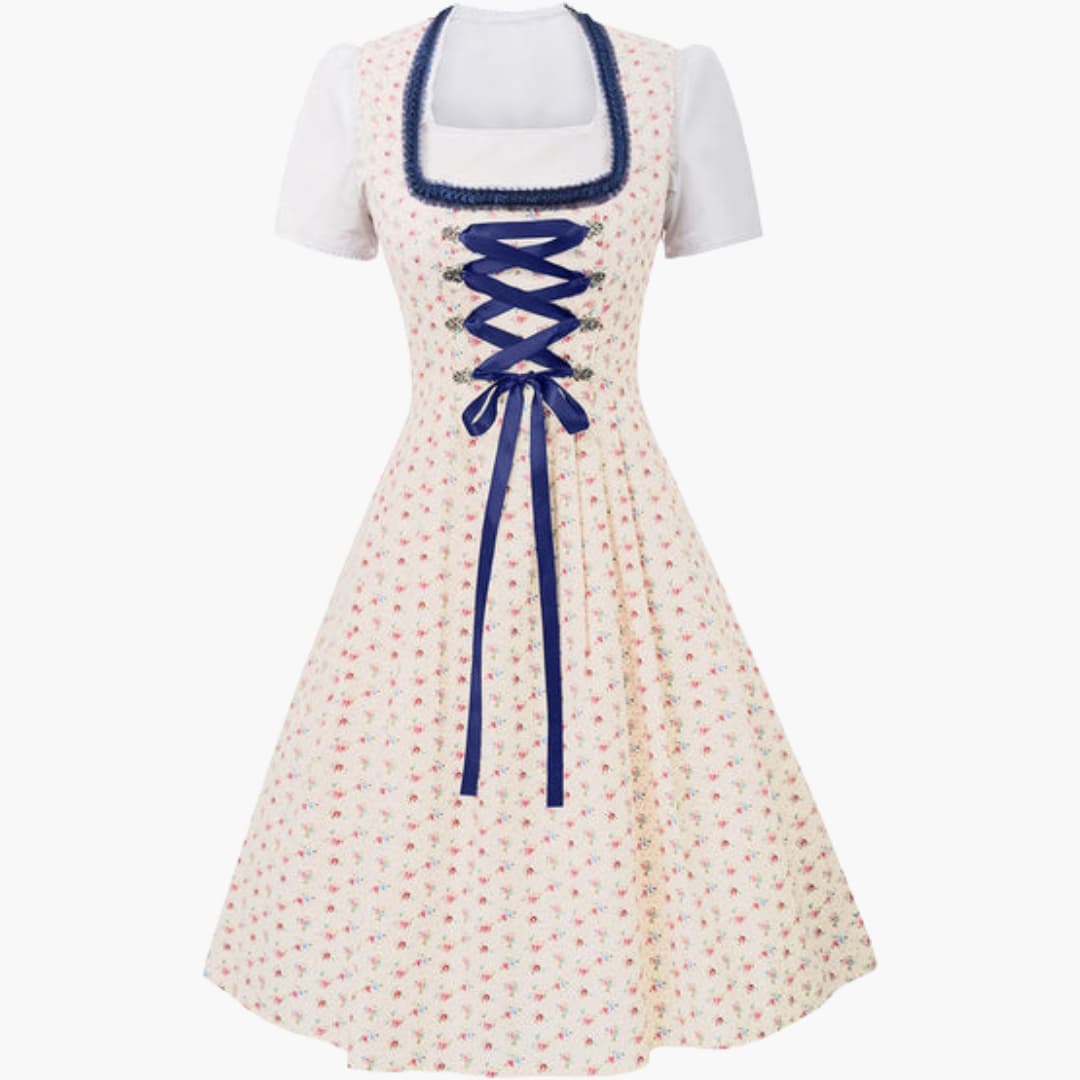 Bedrucktes Dirndl kleid für Damen - Oktoberfest 2025