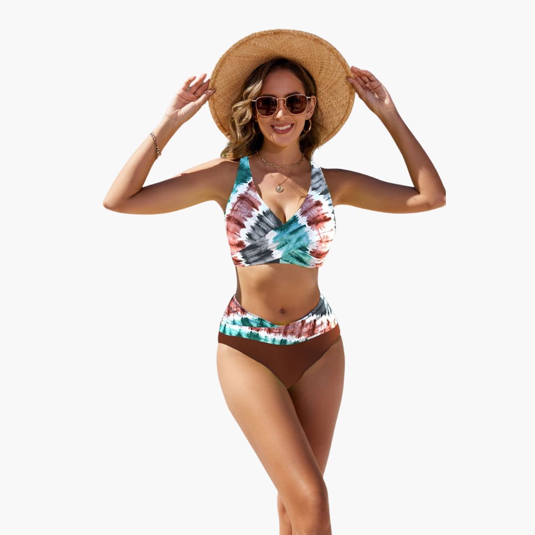 Eleganter Crossover-Bikini - Damen Zweiteiler für den Sommer