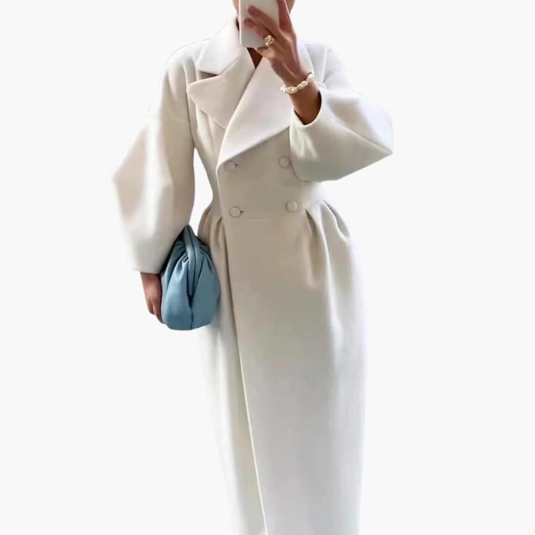 Langer Trenchcoat mit Revers für Damen
