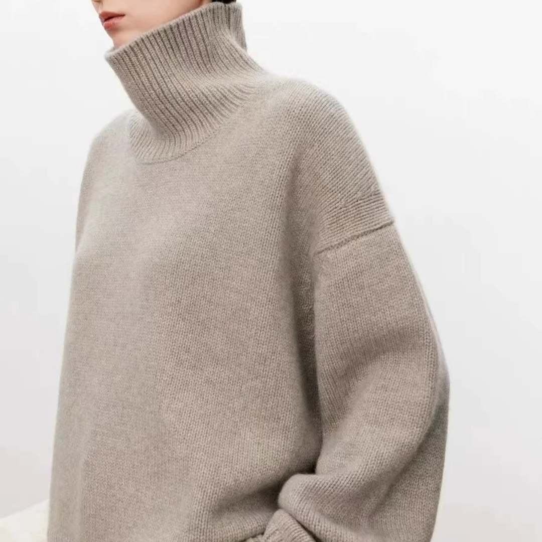 Giselle | Luxuriöser Wollpullover mit hohem Halsausschnitt für Damen