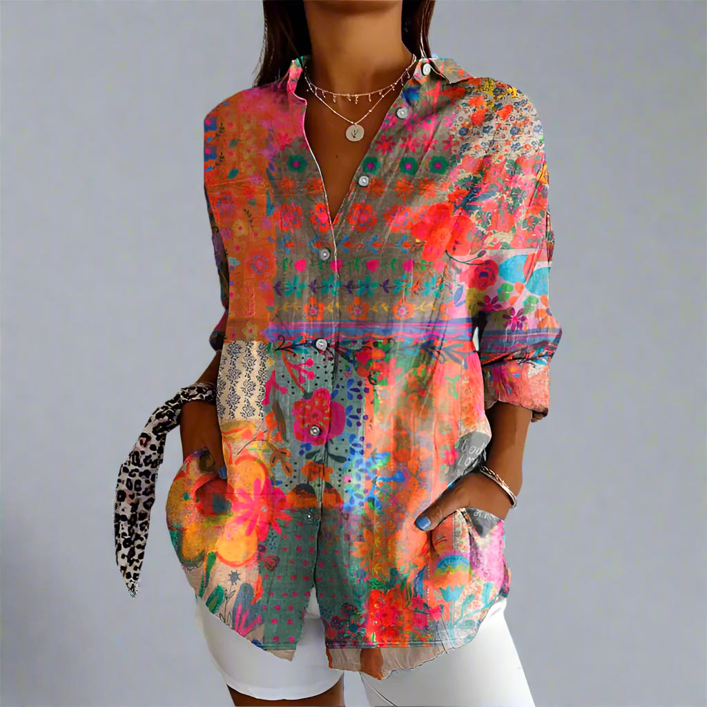 MARIE™ | Florales Shirt für Damen mit Charakter