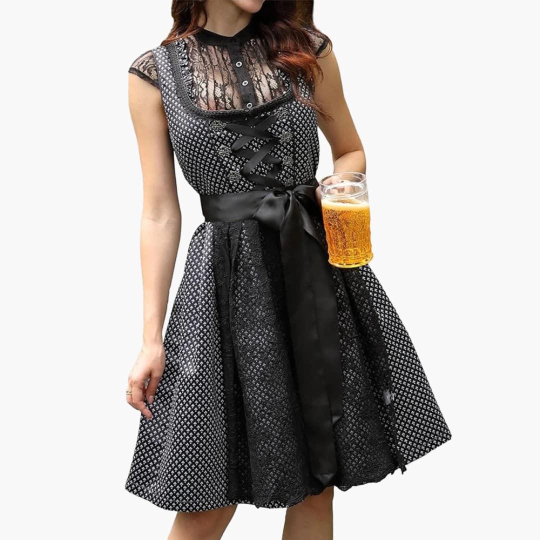 Dirndl kleid mit Spitzen­schürze für Damen - Oktoberfest 2025