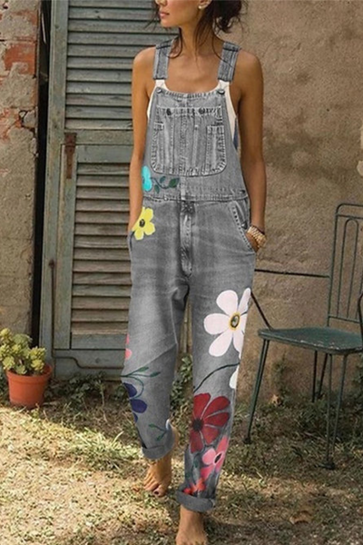 Celestia - Ärmelloser Jeans-Jumpsuit