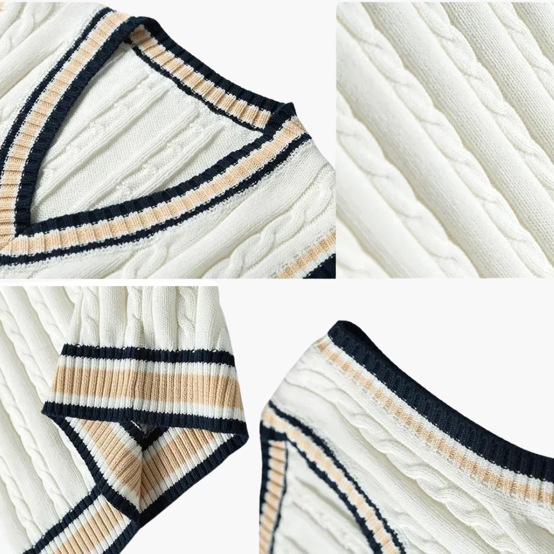 V-Ausschnitt Strickweste für Herren - Ärmellose Mode