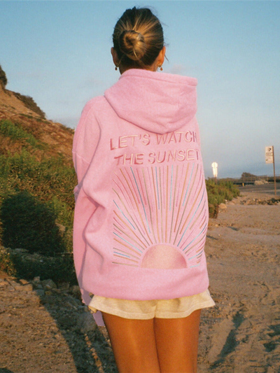 OPHELIA™ | Oversize-Kapuzenpullover aus Baumwolle mit Print