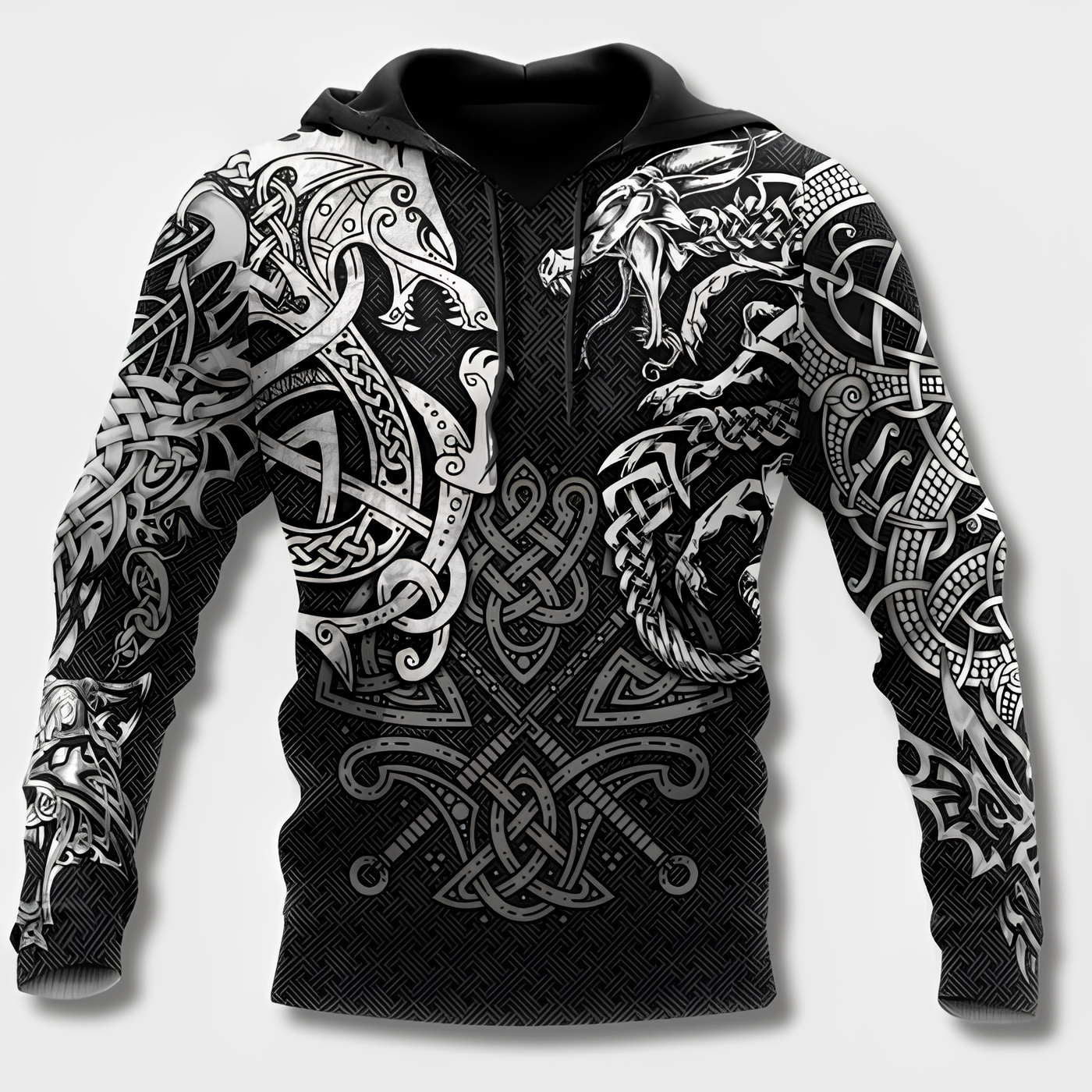 Udalrich | Kühner Wikinger-inspirierter Herren Kapuzenpullover