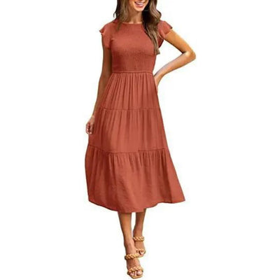 Paloma – Elegantes Midikleid aus Baumwolle mit Stufen