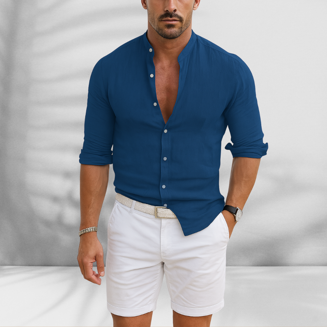 JAMIE™ | Sommerhemd aus Leinen mit langen Ärmeln