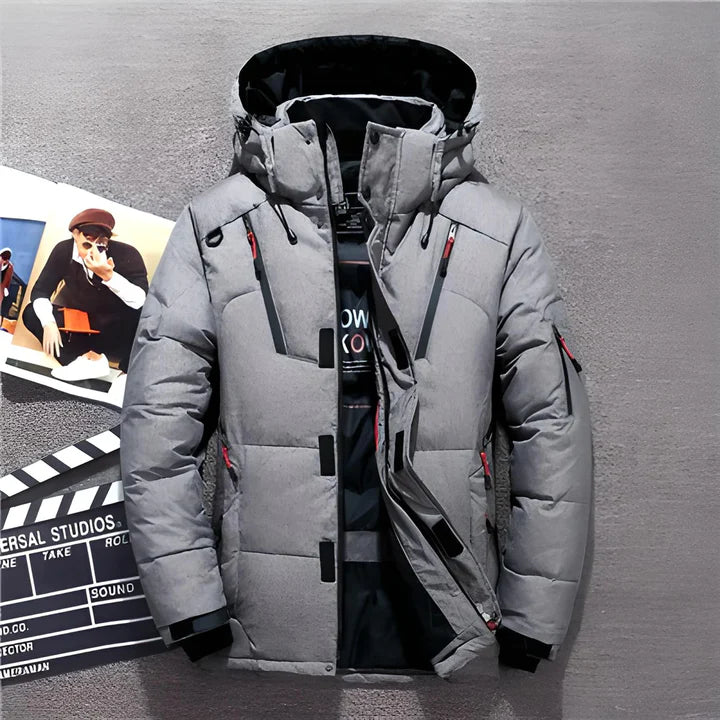 Herren Winterjacke | Steppjacke Mit Kapuze Und Taschen